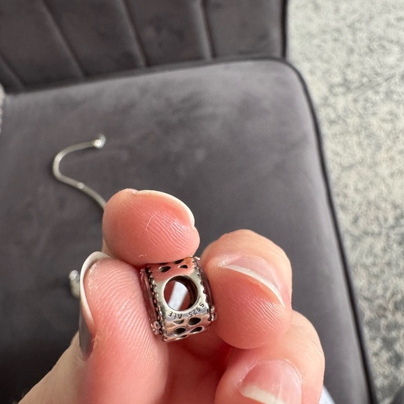 Elegant Silver Teardrop Pandora Charm - Picture 6 of 6